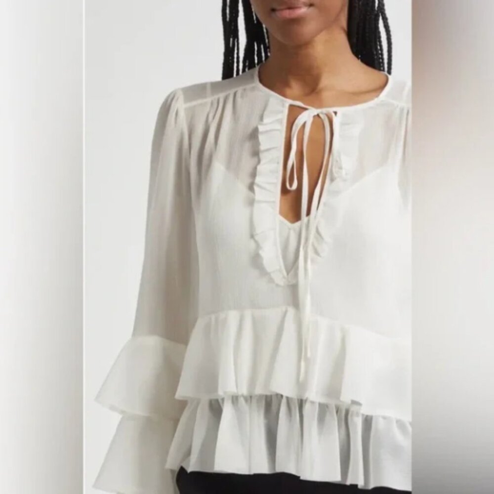Cinq á Sept Steffina Layered Ruffle Top - Picture 5 of 9